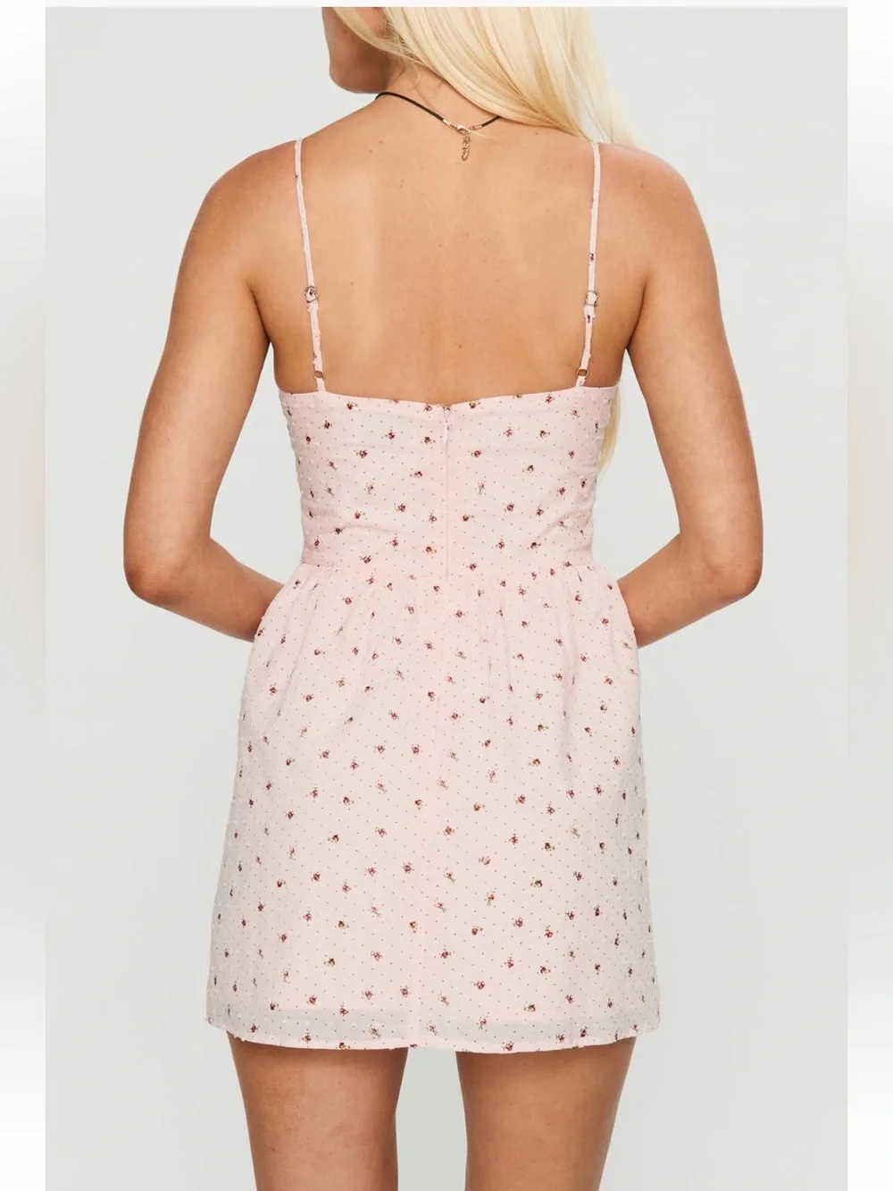 Princess Polly - Angeletta - Pink Floral Spaghetti-Strap Mini Dress - Picture 3 of 6